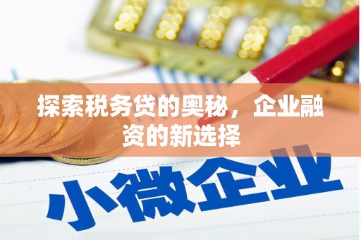 钢城探索税务贷的奥秘，企业融资的新选择