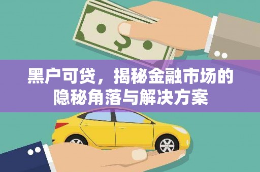 钢城黑户可贷，揭秘金融市场的隐秘角落与解决方案