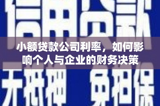 钢城小额贷款公司利率，如何影响个人与企业的财务决策