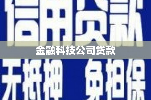钢城金融科技公司贷款