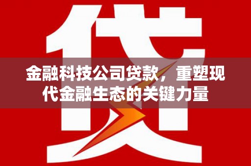 钢城金融科技公司贷款，重塑现代金融生态的关键力量