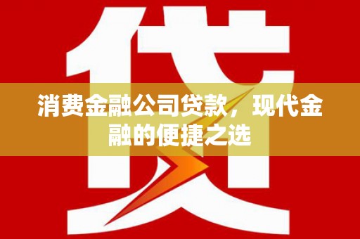 钢城消费金融公司贷款，现代金融的便捷之选